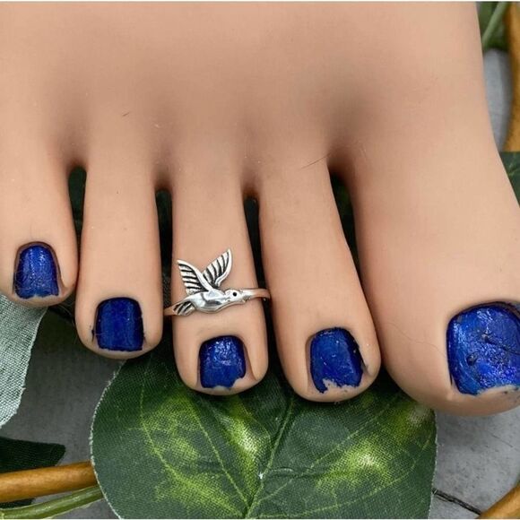 Flying Bird Sterling Silver Toe Ring Midi Ring - Picture 2 of 4